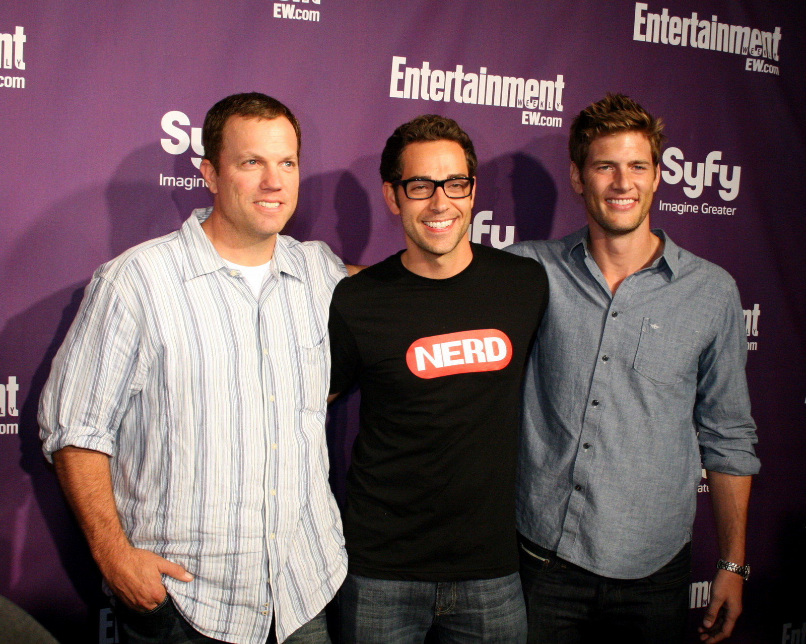 Adam Baldwin, Ryan McPartlin and Zachary Levi