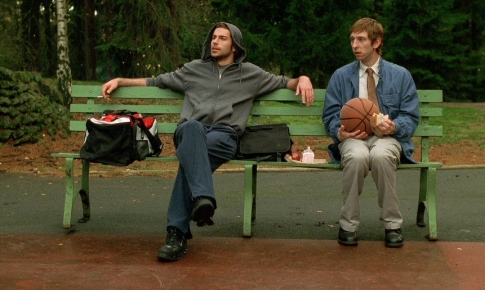 Still of Joel David Moore and Zachary Levi in Spiral (2007)