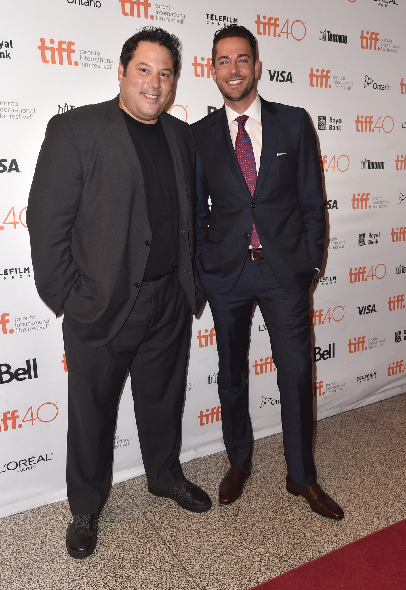 Greg Grunberg and Zachary Levi at event of Heroes Reborn (2015)