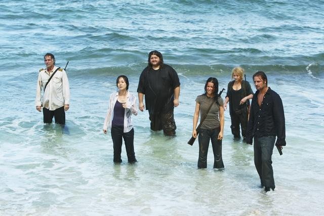 Still of Jeff Fahey, Emilie de Ravin, Jorge Garcia, Josh Holloway and Yunjin Kim in Dinge (2004)