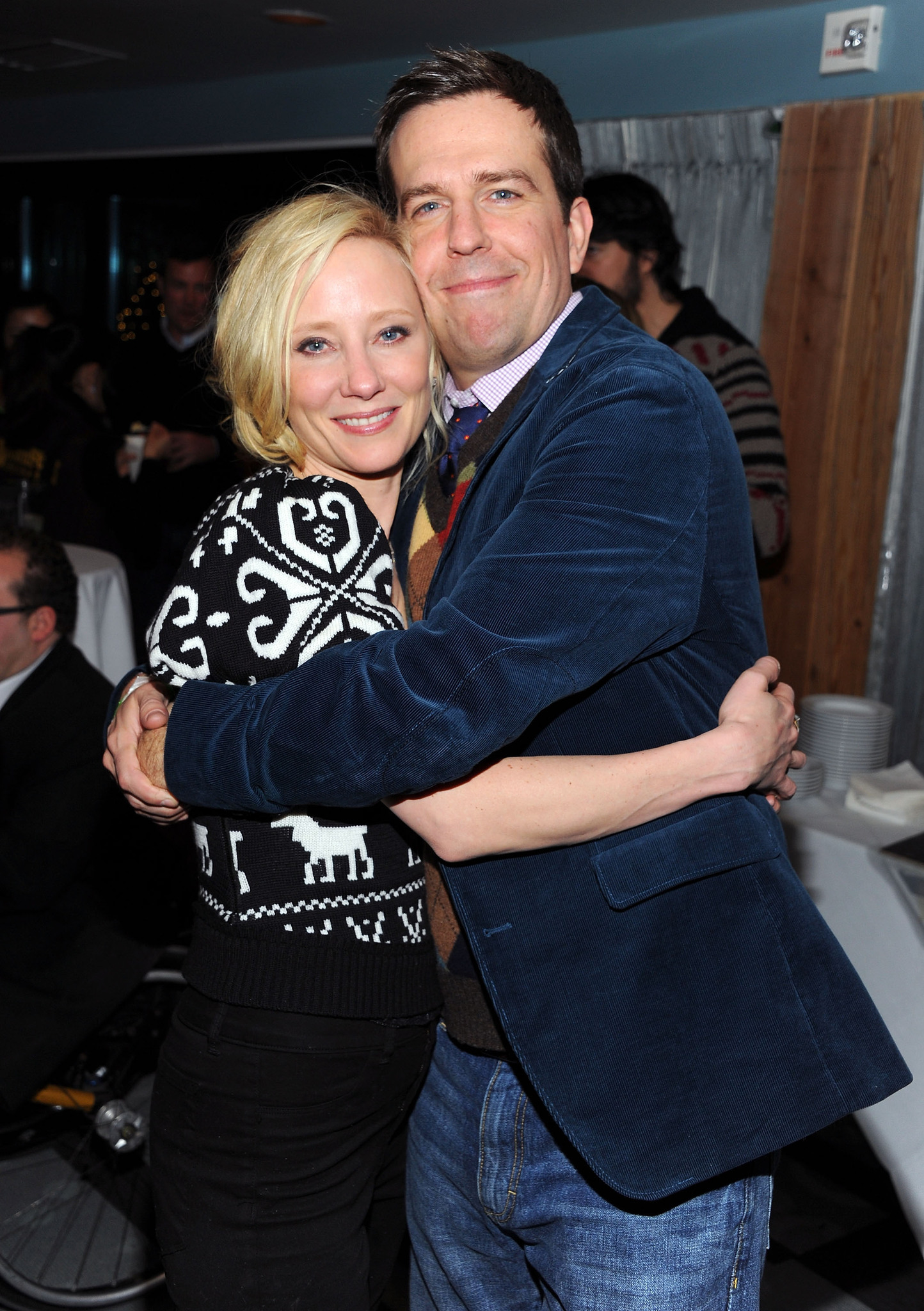 Anne Heche and Ed Helms at event of Cedar Rapids (2011)