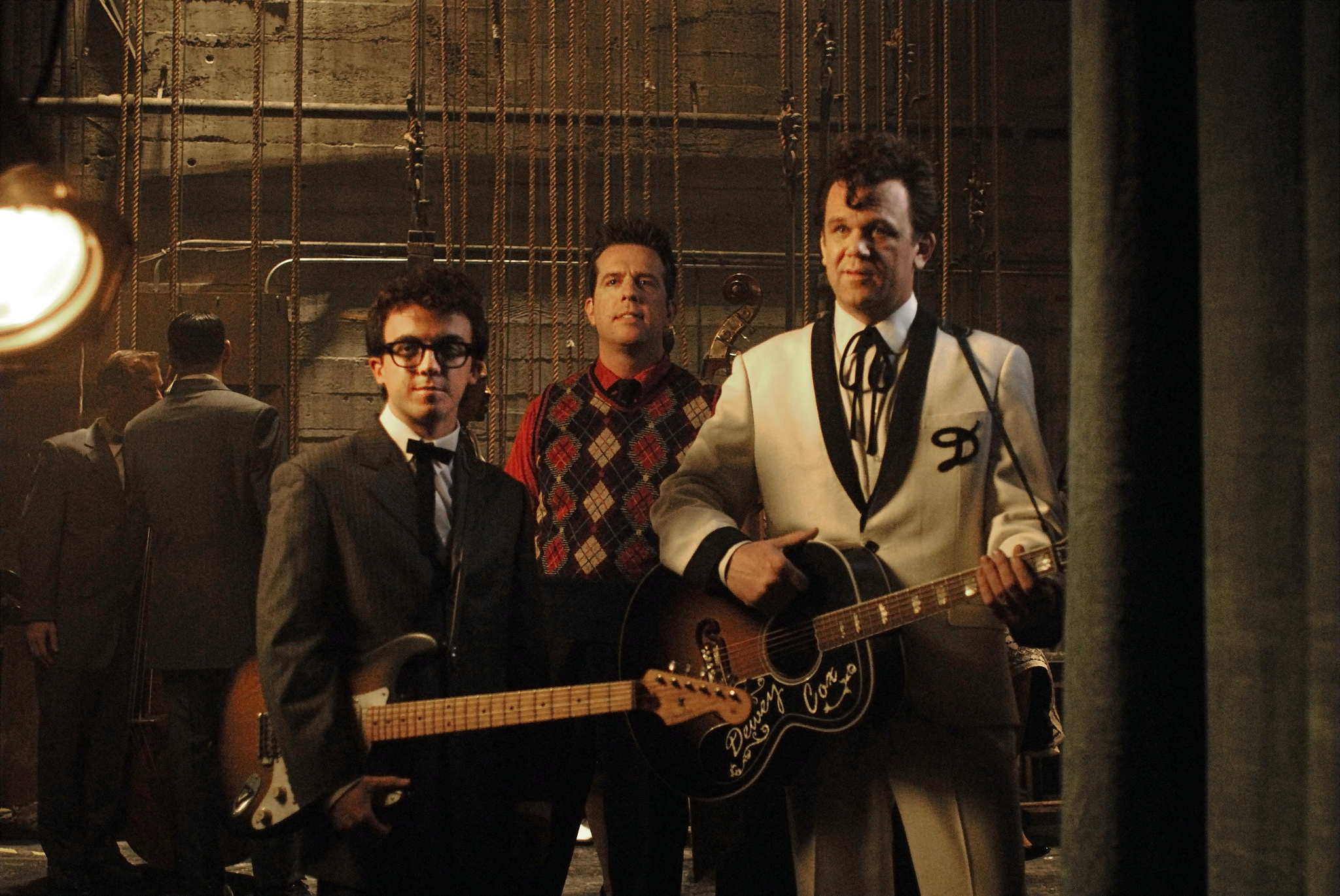 Still of John C. Reilly, Frankie Muniz and Ed Helms in Walk Hard: The Dewey Cox Story (2007)