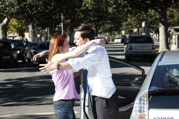 Still of Ed Helms and Ellie Kemper in The Office (2005)