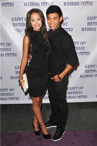 Roshon Fegan and Tristin Mays at Madison Pettis' 13th birthday party