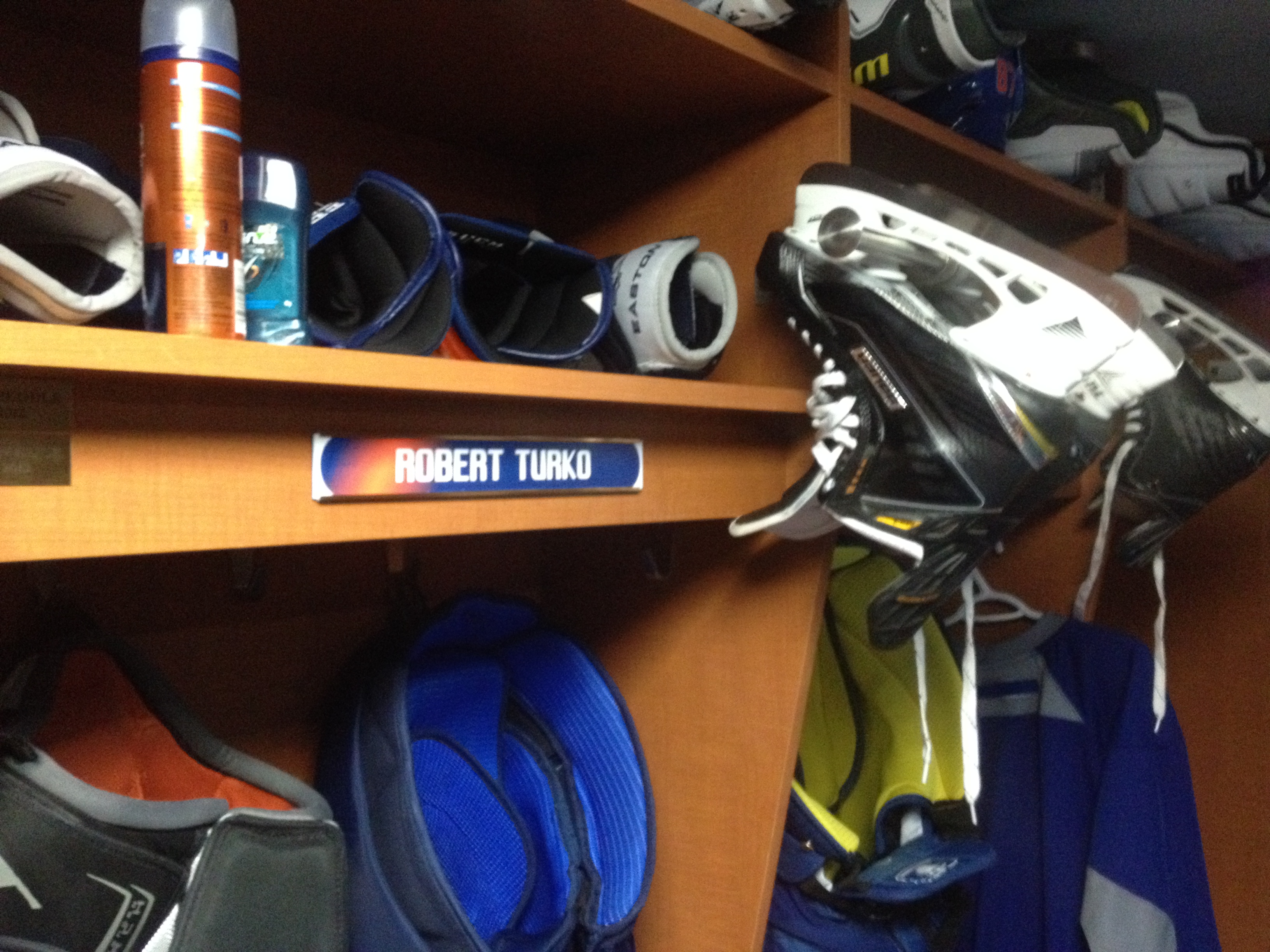 If you look close, I am the locker over Taylor Hall's right shoulder. Under Armour USA