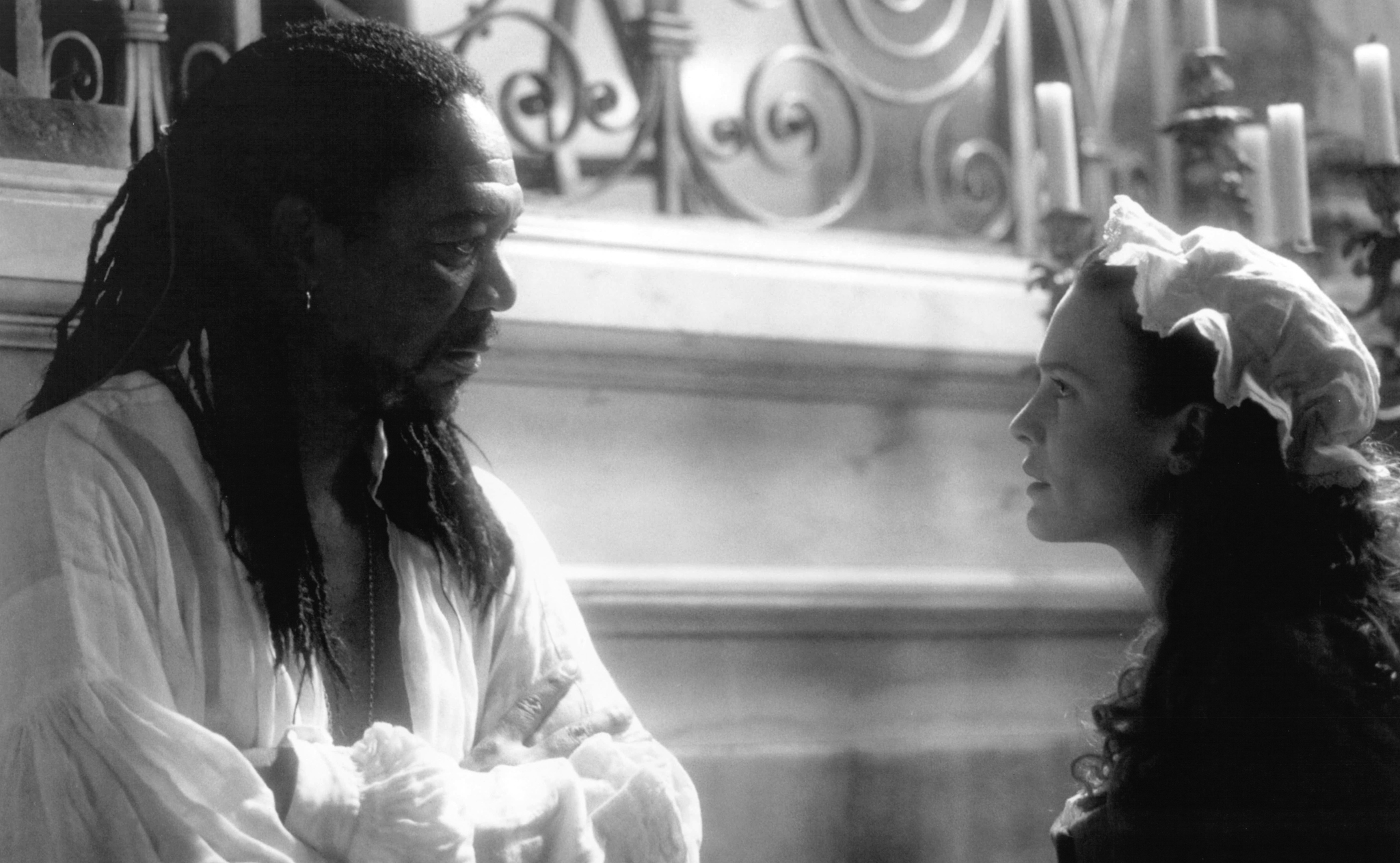 Still of Morgan Freeman and Robin Wright in Moll Flanders (1996)