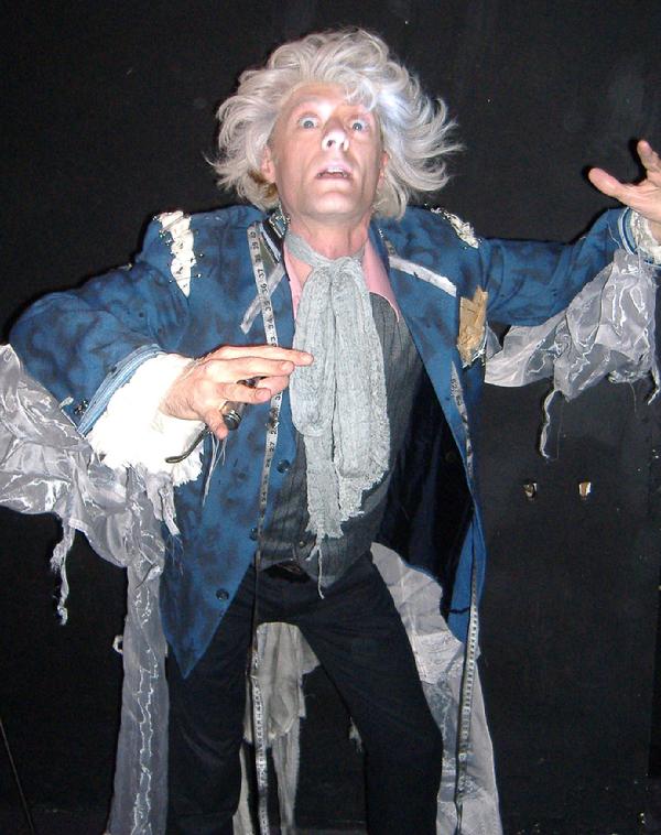 Leon Acord as the Ghost of Jacob Marley in the stage play 'gay apparel: A Christmas Carol'