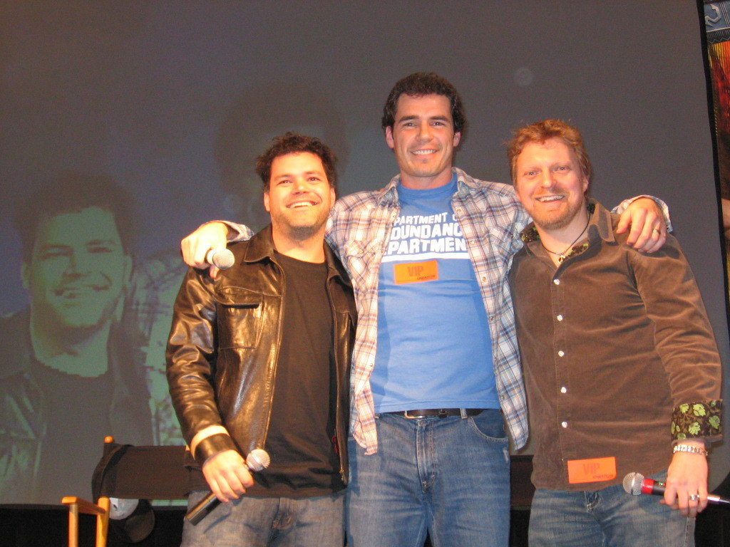 Arron Douglas, Dan Payne and Alex Zahara at Stargate Convention
