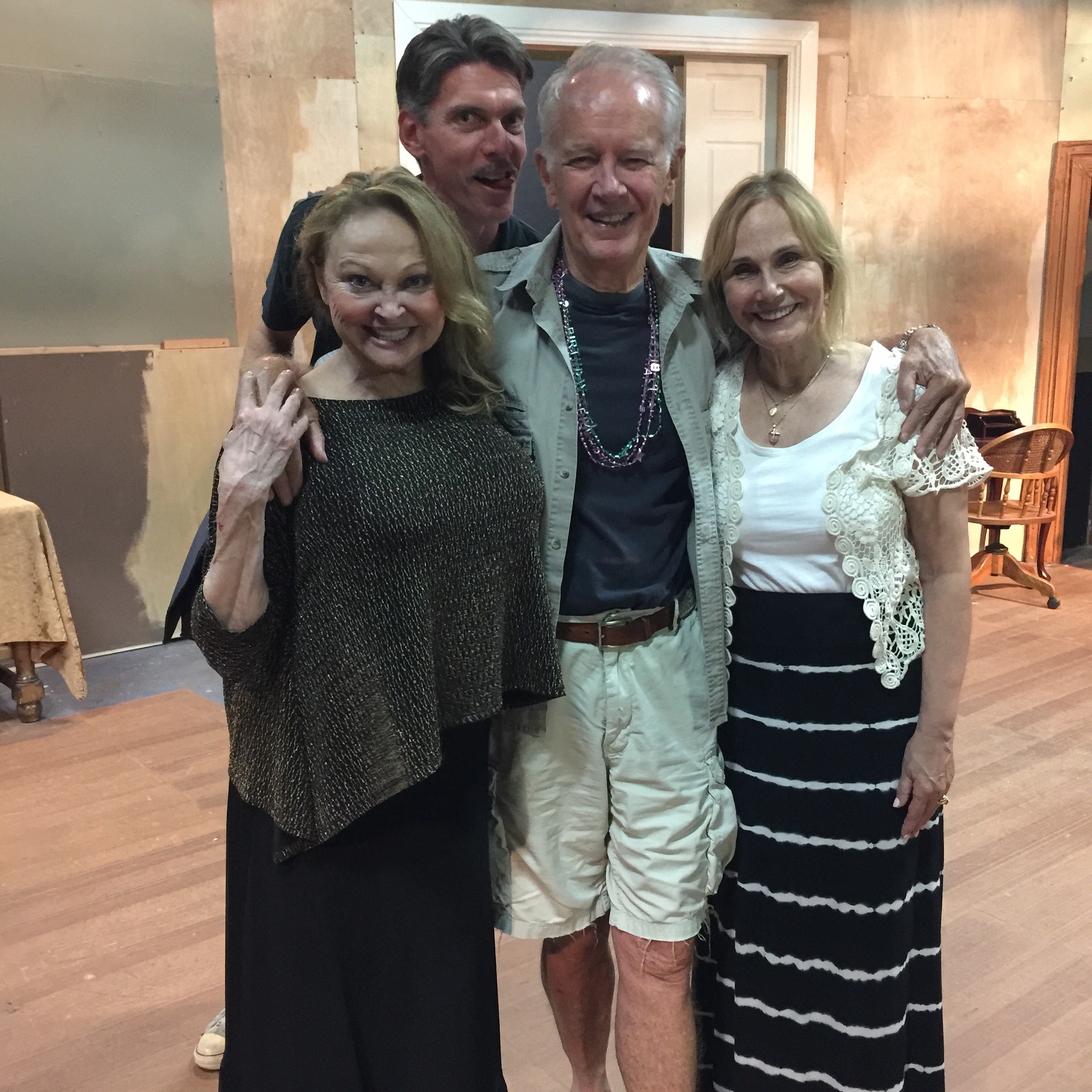 Double Door Rehearsal Fun Rhonda Lord, Bruce Gray, Diana Angelina, Chris Franciosa (celebrating Bruce's birthday!) September, 2015