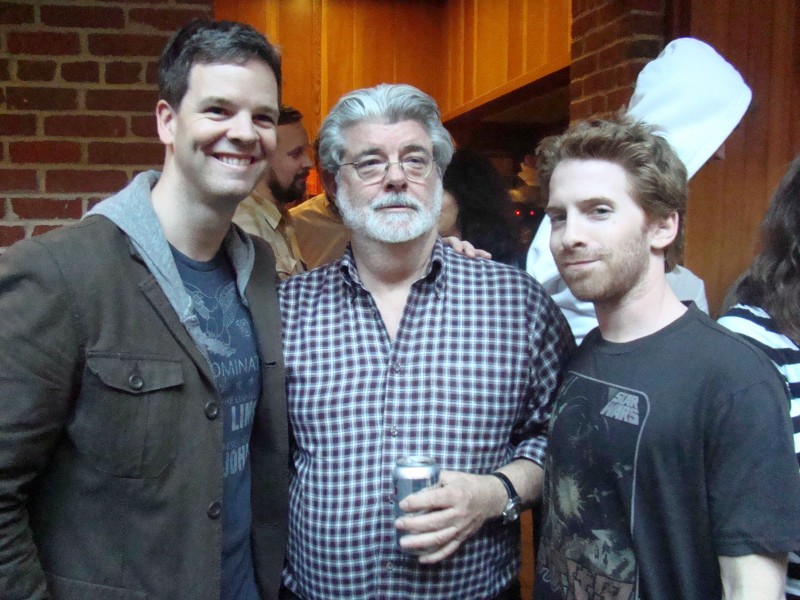 Kevin Shinick, George Lucas, Seth Green.