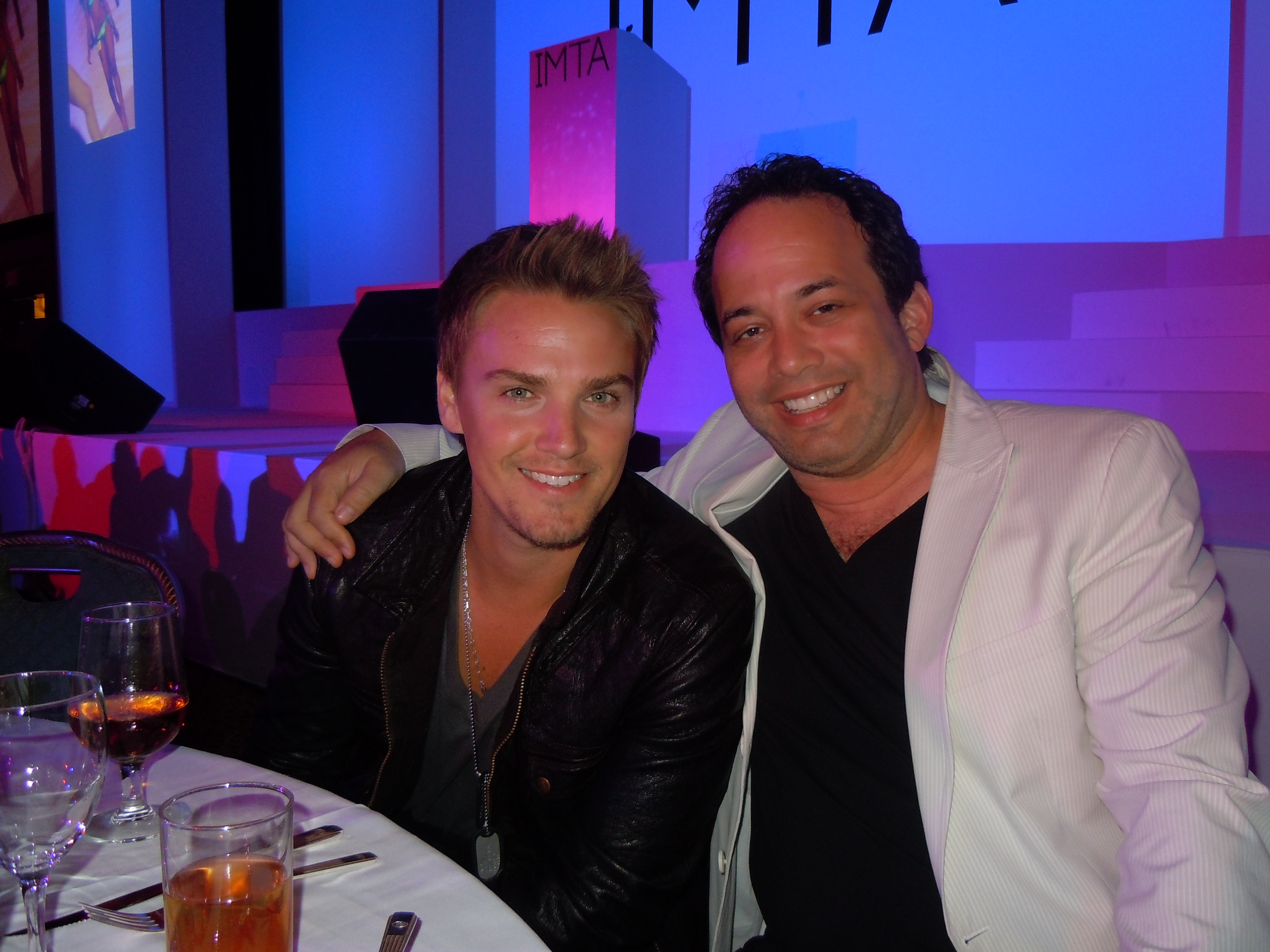 Michael Jay with actor Riley Smith at IMTA Awards Dinner.