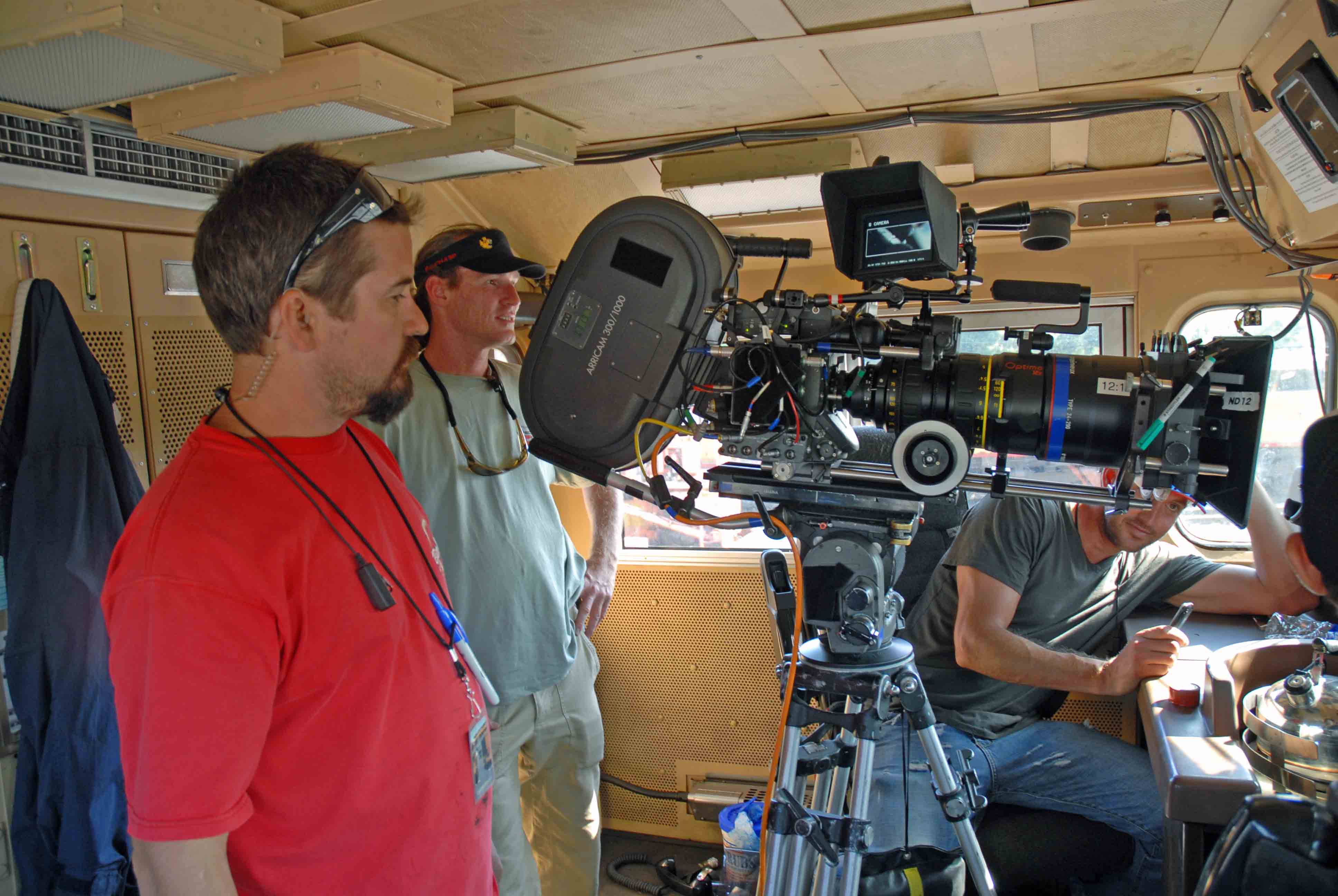 On location: Unstoppable 2009. Crowded cab at W&LE's Brewster (OH) Yard.