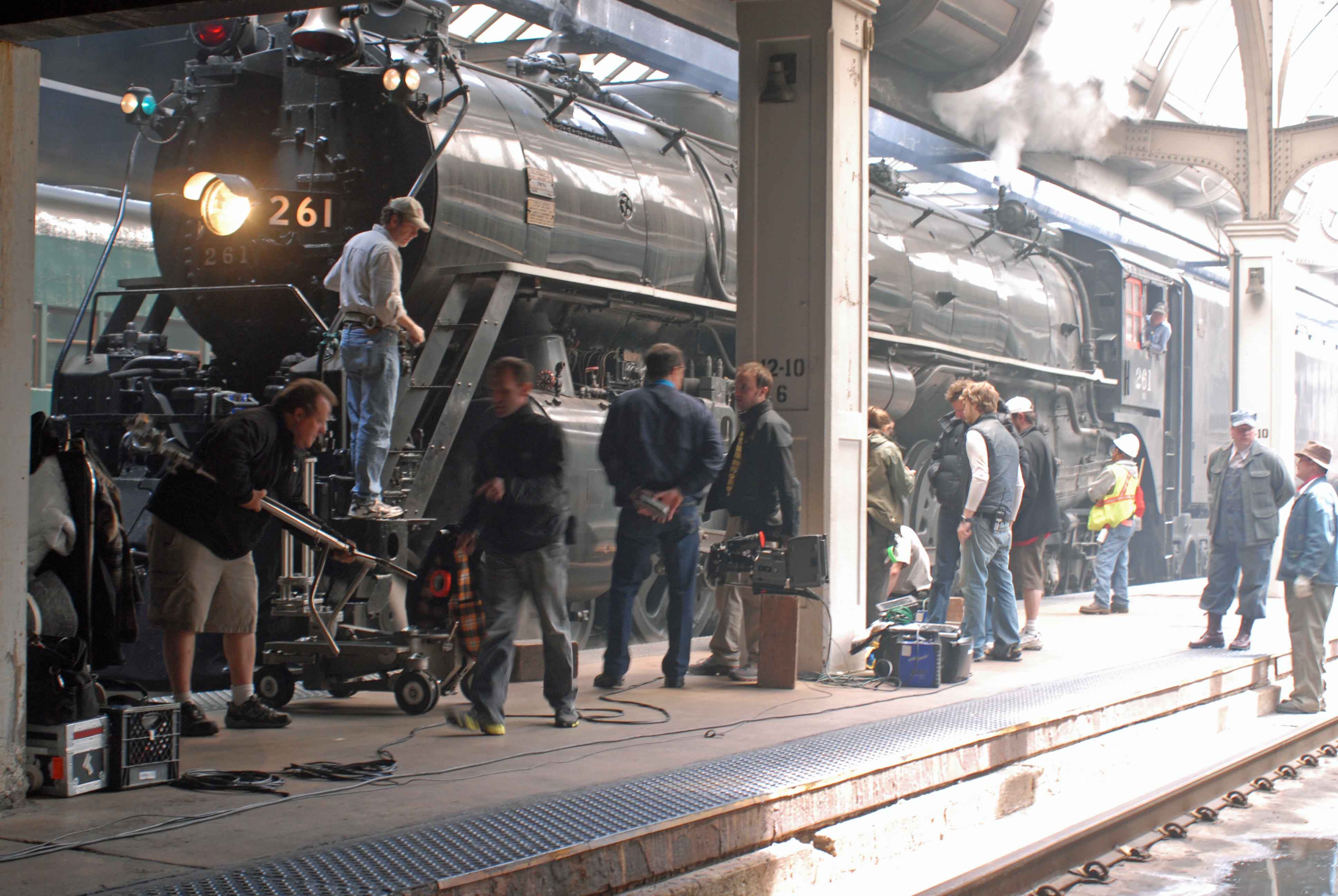 On location. Public Enemies. 2008 Chicago Union Station with Main Unit.