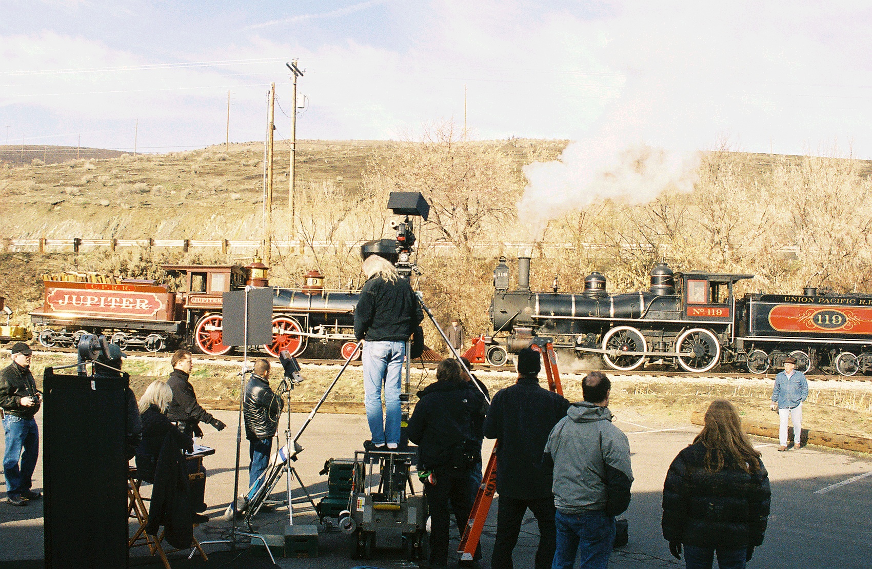 On location. 2004. GE AC4400 Locomotive commercial, at Nevada State Railroad Museum, Reno, NV.