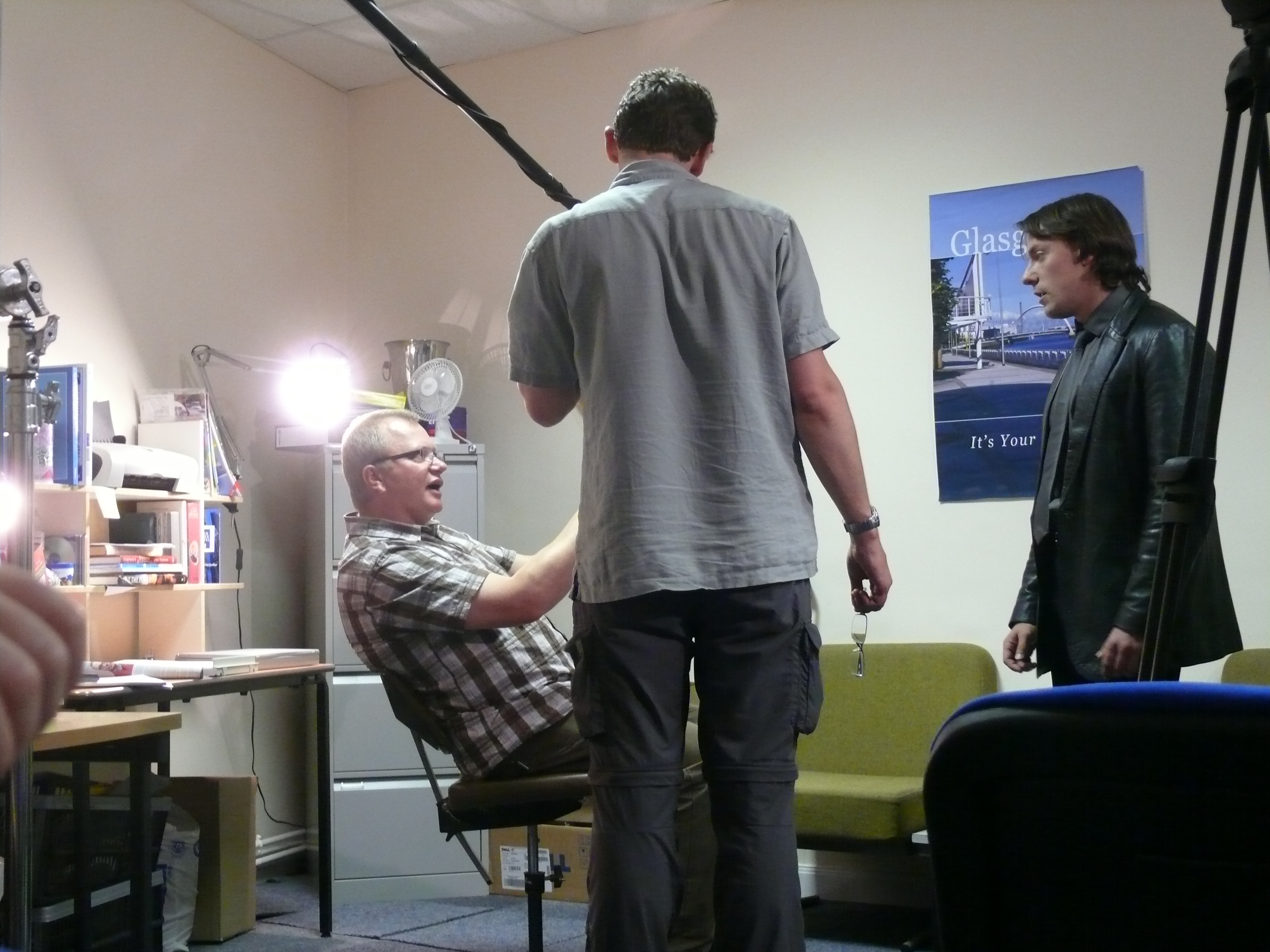 David Griffith directing on the set of Timelock 2010