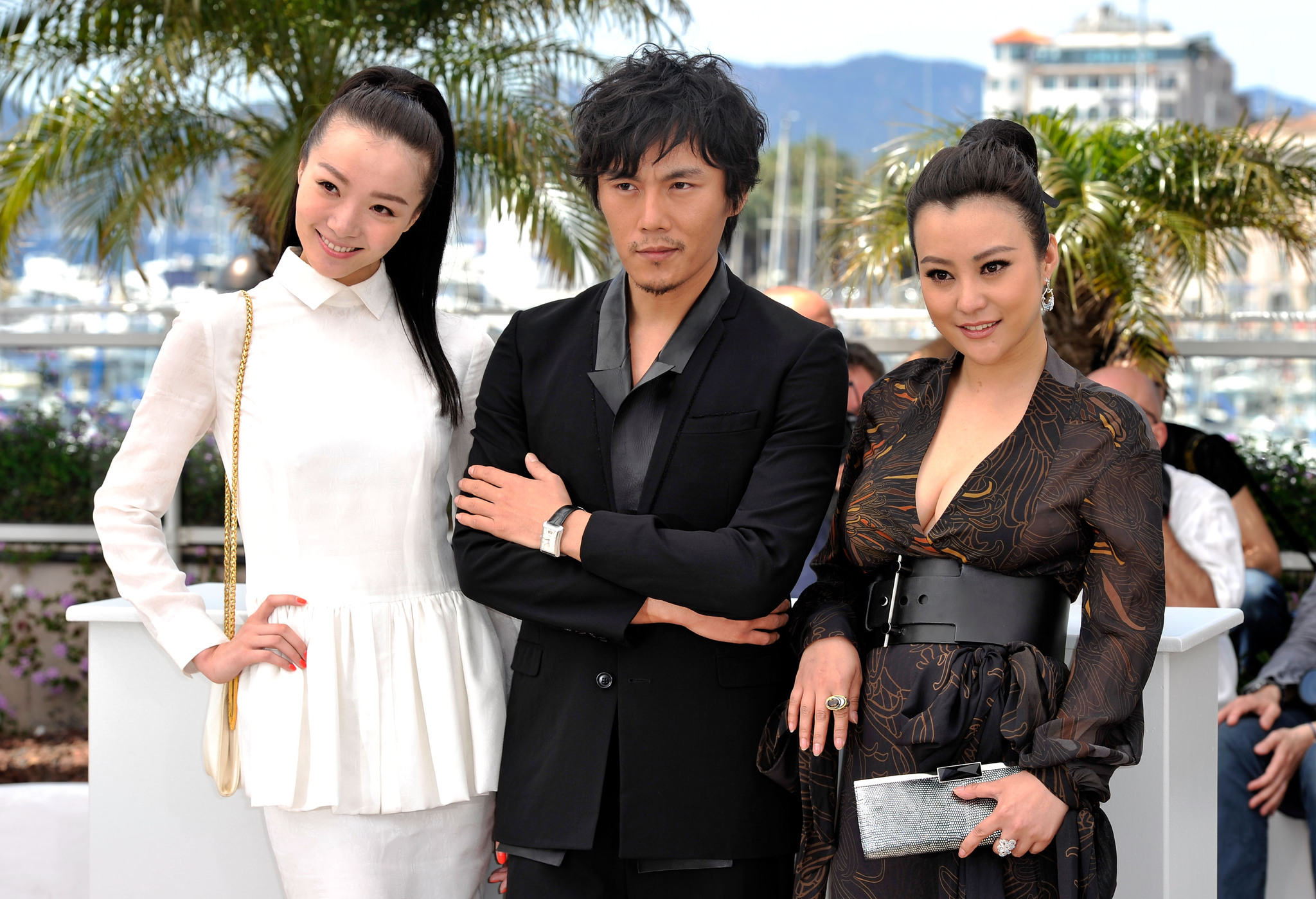 Lei Hao, Hao Qin and Xi Qi at event of Fu cheng mi shi (2012)