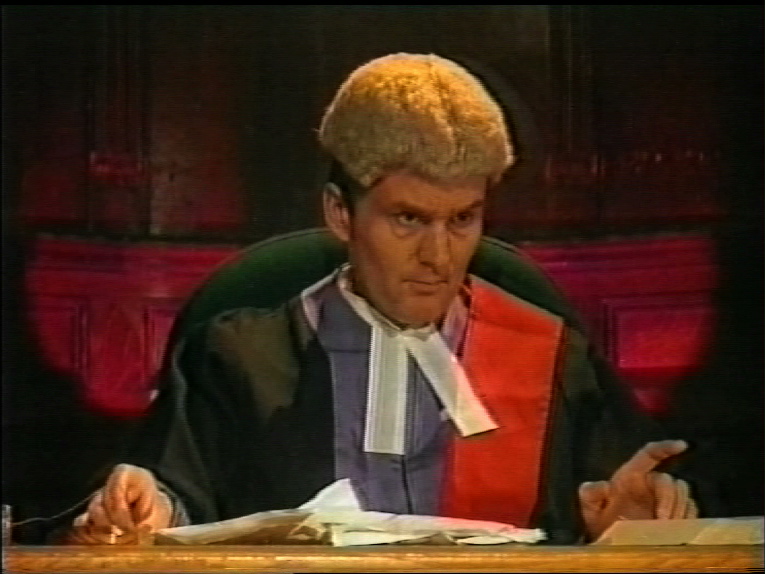 Geoffrey Kirkness as Judge Derek Stanley . Here and Now BBC