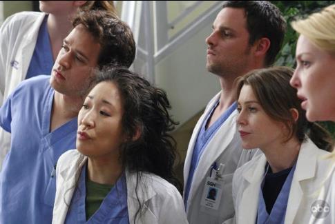 Still of Katherine Heigl, Justin Chambers, Sandra Oh, Ellen Pompeo and T.R. Knight in Grei anatomija (2005)