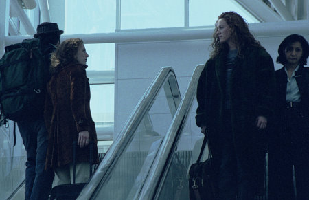 Tatiana (Erinn Strain) and Diana, (Krissy Shields) meet one last time at the airport