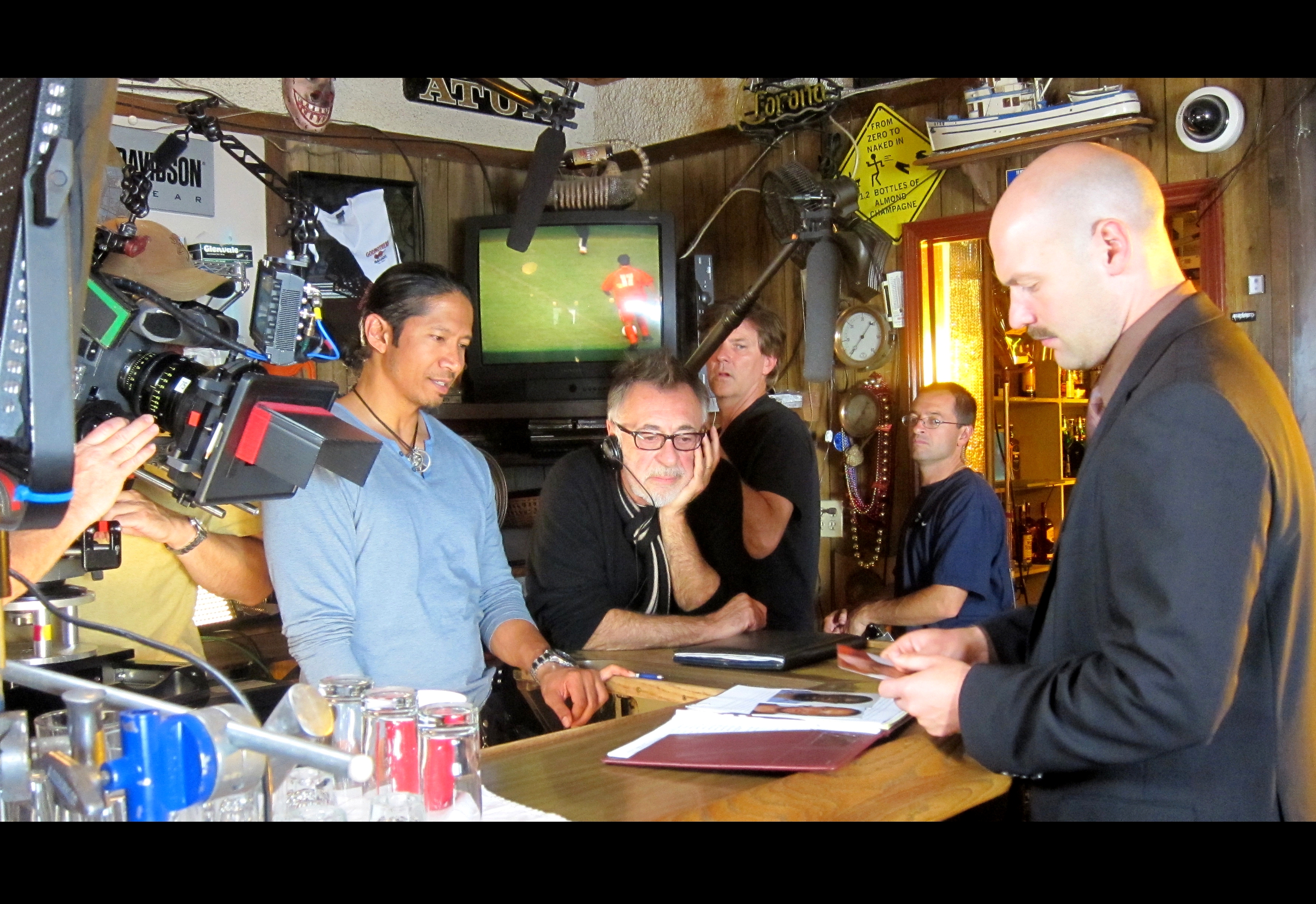 On-The-Set of LAW & ORDER: L.A. with director Ed Bianchi and series regular, Corey Stoll.