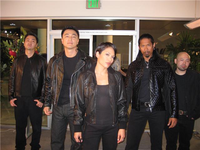Production Still from CHUCK Season 1: With episode co-stars Andrew Lim and Jennifer Jalene