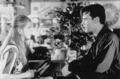 Still of Jennifer Aniston and Ron Livingston in Office Space (1999)