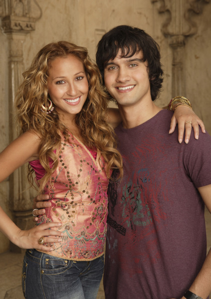 Still of Adrienne Bailon and Michael Steger in The Cheetah Girls: One World (2008)