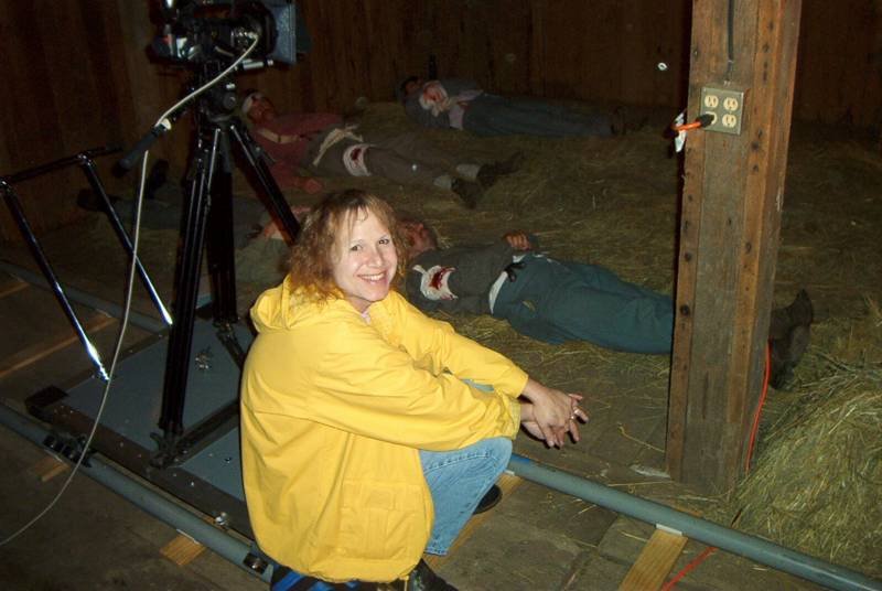 Director Rebecca Sutera Tulloch on the set of Prairie Rose.