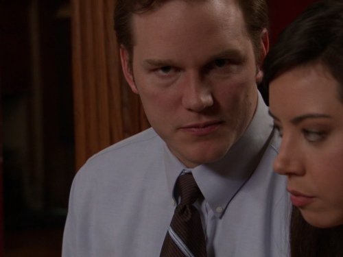 Still of Chris Pratt and Aubrey Plaza in Parks and Recreation (2009)