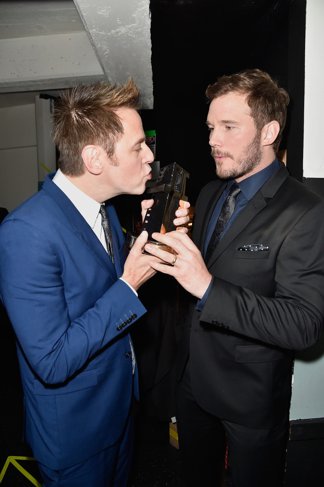 James Gunn and Chris Pratt at event of Hollywood Film Awards (2014)