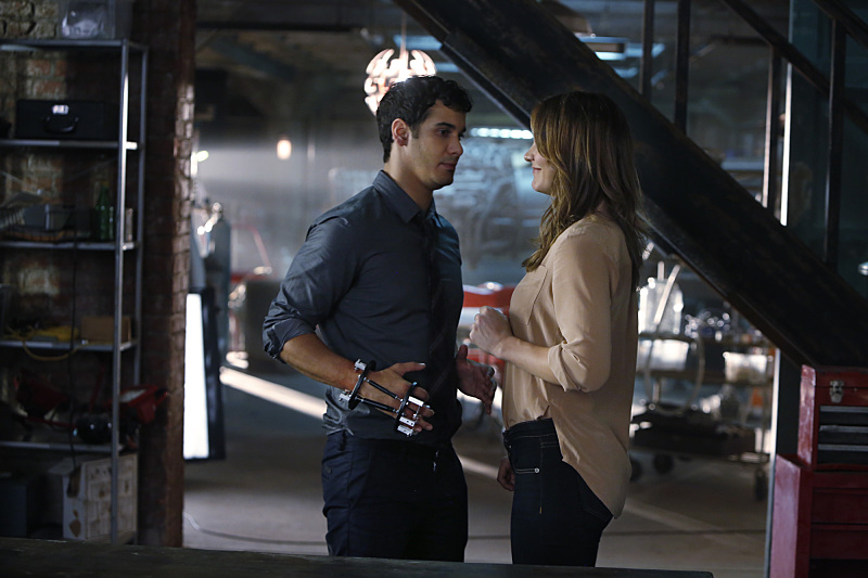 Still of Elyes Gabel and Katharine McPhee in Scorpion (2014)