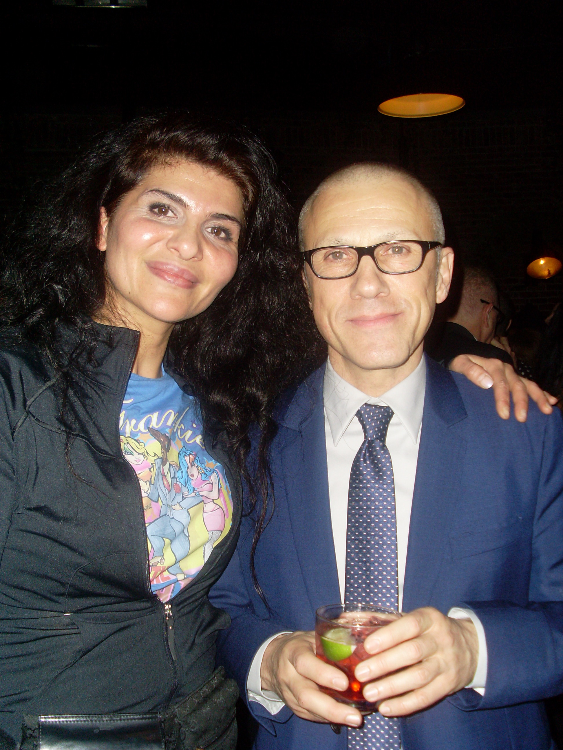 Naz Homa with Actor/Director/Writer Christoph Waltz