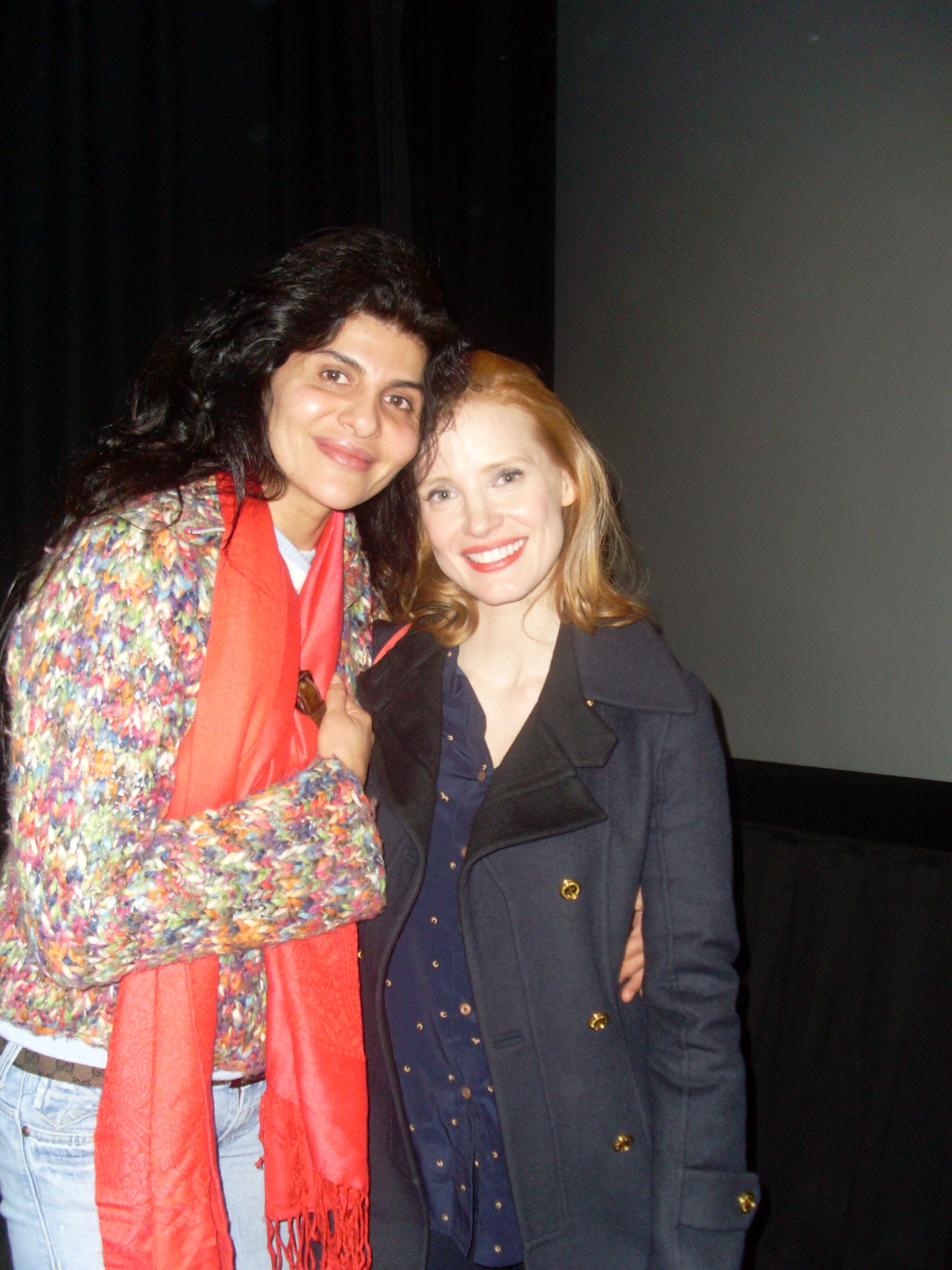 Naz Homa with actress/Producer Jessica Chastain