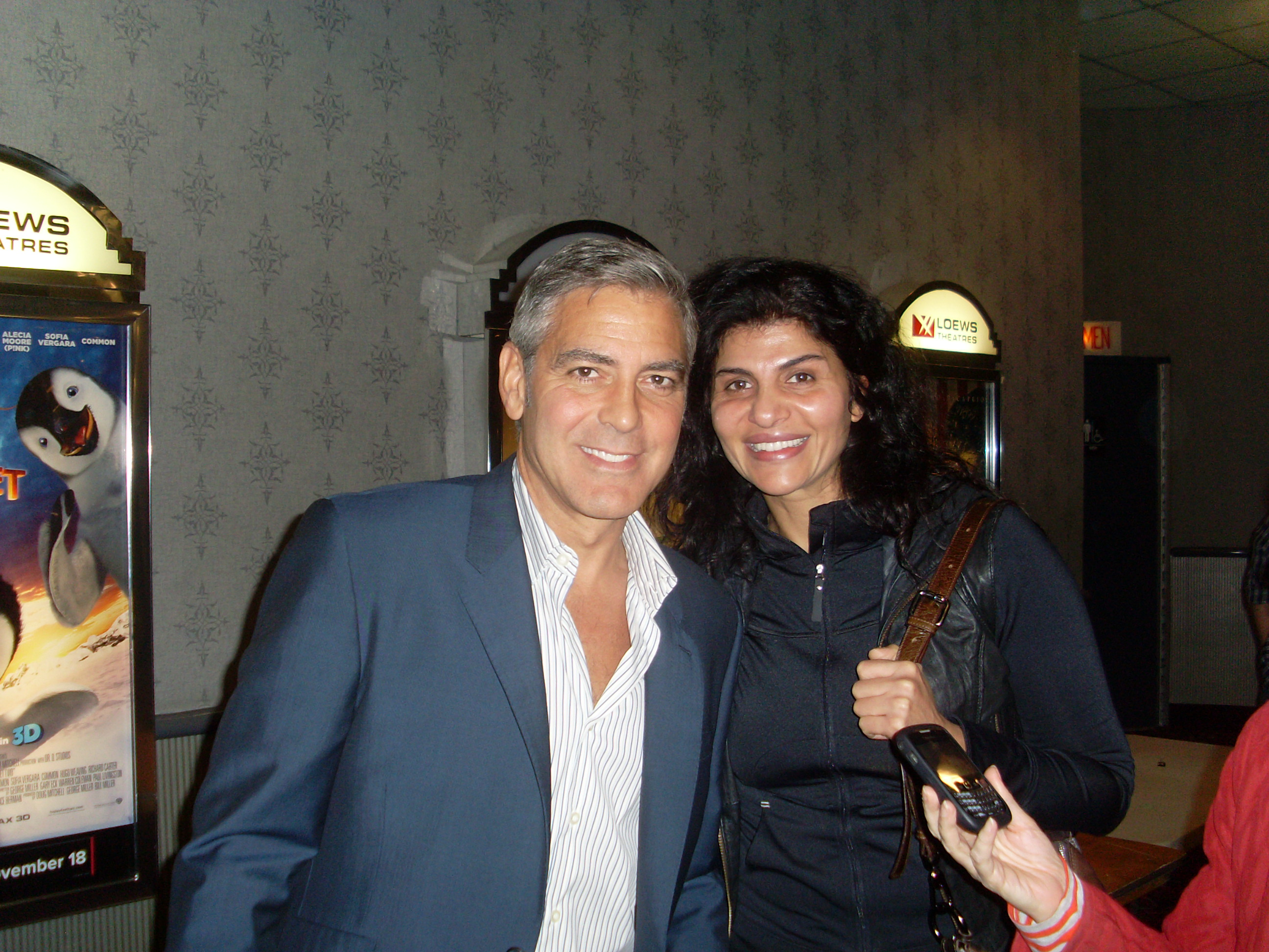 Naz Homa with Actor Producer Director George Clooney