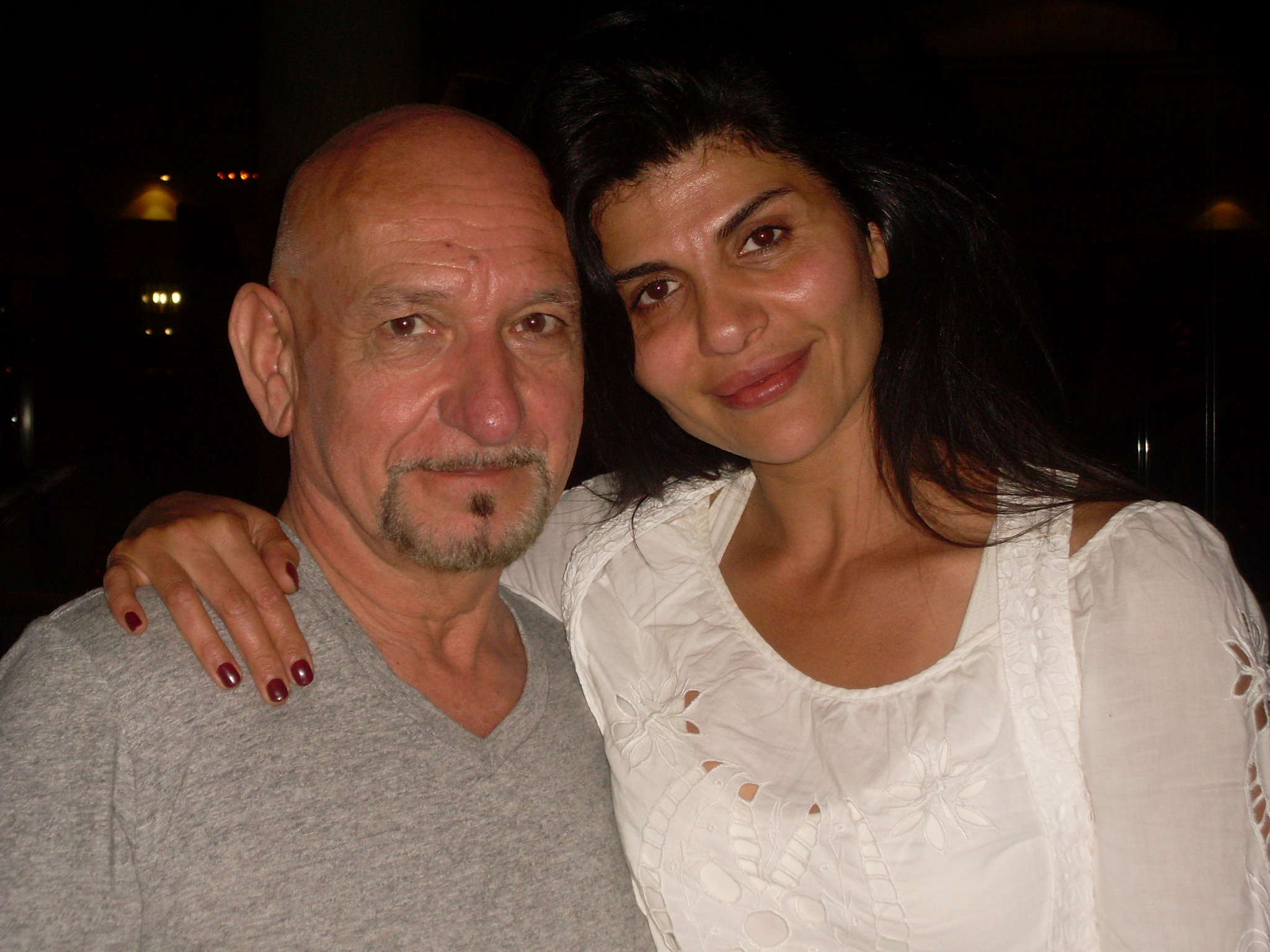 Naz Homa with Actor Sir Ben Kingsley