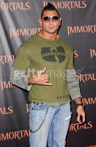 Dave Bautista at the premiere of Immortals