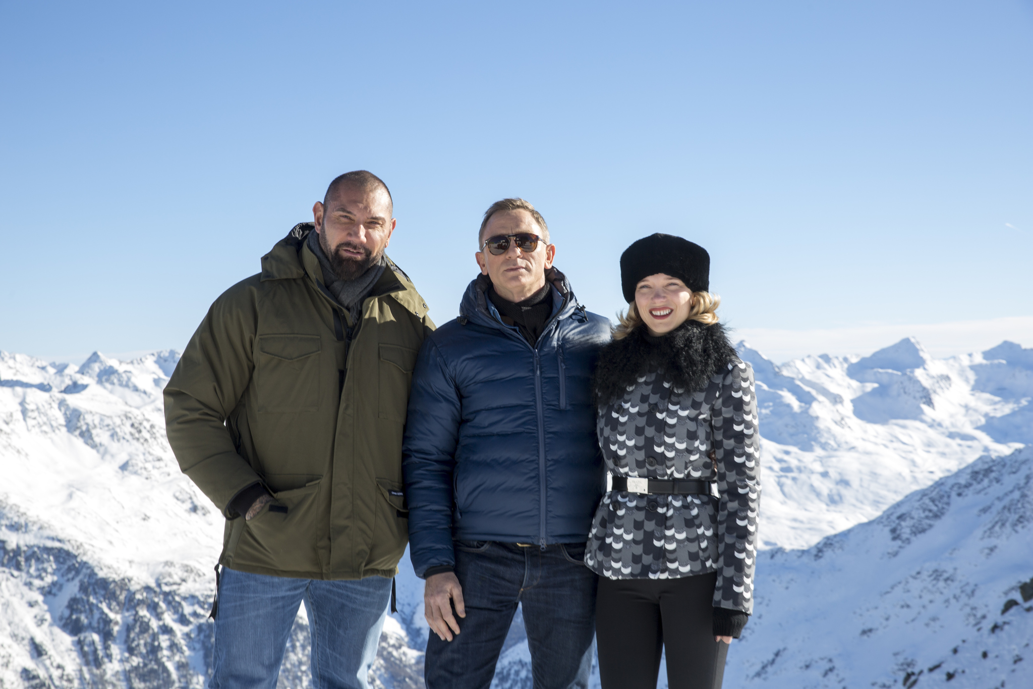 Daniel Craig, Dave Bautista and Léa Seydoux at event of Spectre (2015)