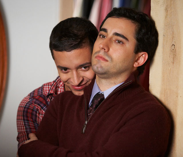 Jai Rodriguez and John Lloyd Young in Oy Vey! My Son Is Gay!! (2009)