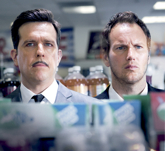 Still of Patrick Wilson and Ed Helms in Stretch (2014)