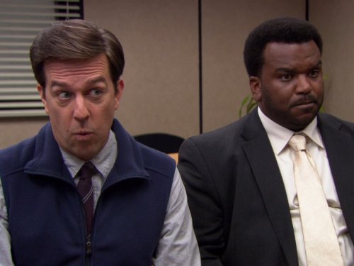 Still of Craig Robinson and Ed Helms in The Office (2005)