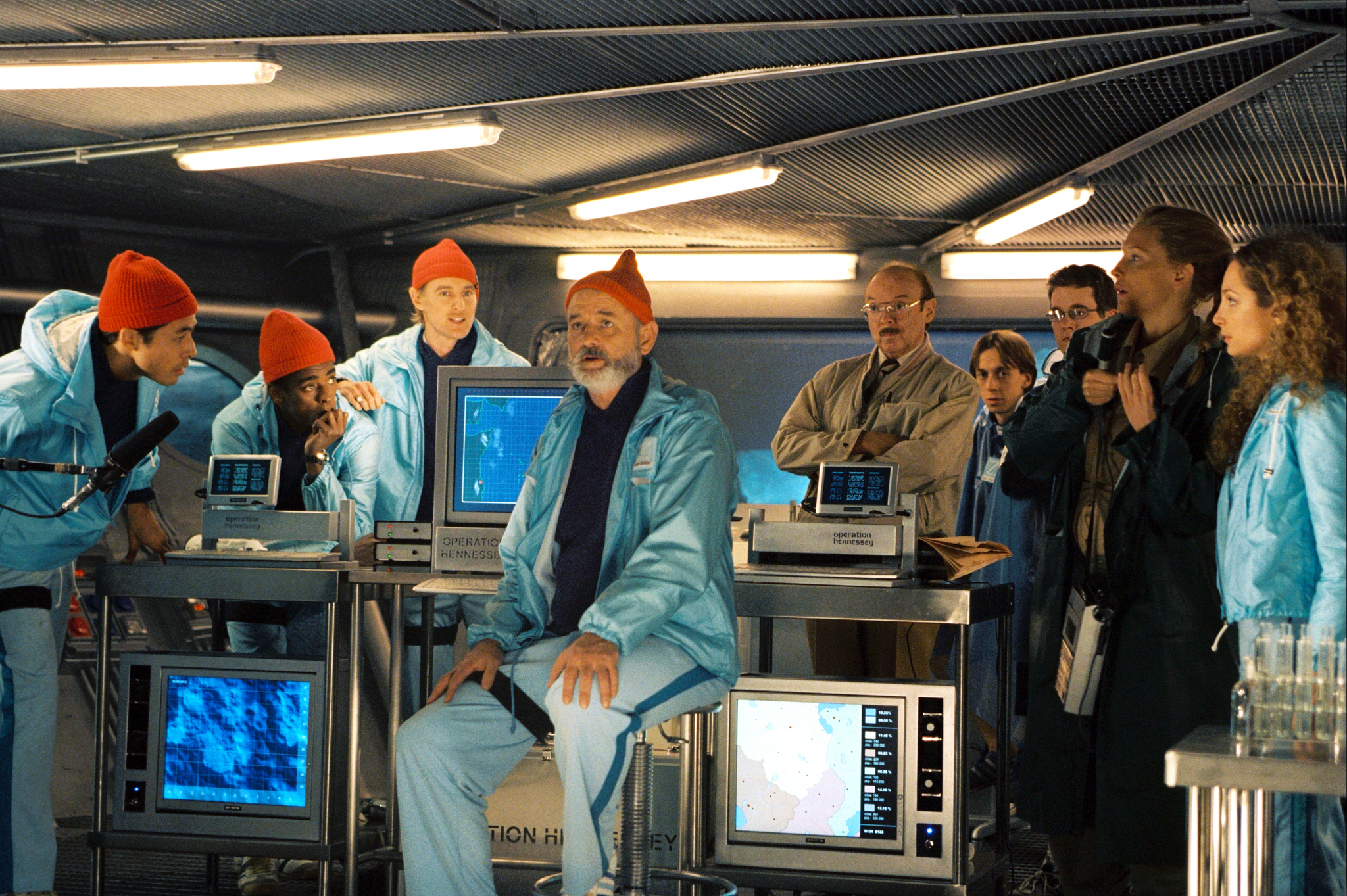 Still of Bill Murray, Cate Blanchett, Bud Cort, Owen Wilson, Robyn Cohen and Seu Jorge in The Life Aquatic with Steve Zissou (2004)