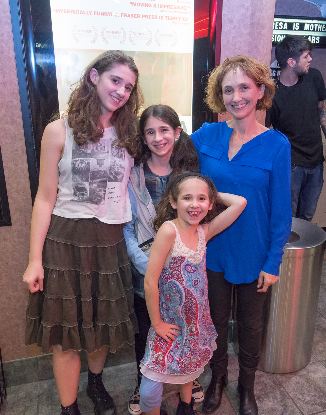 Schuyler Press, Maeve Press, Amaya Press and C. Fraser Press at the Theresa Is a Mother NYC film premiere