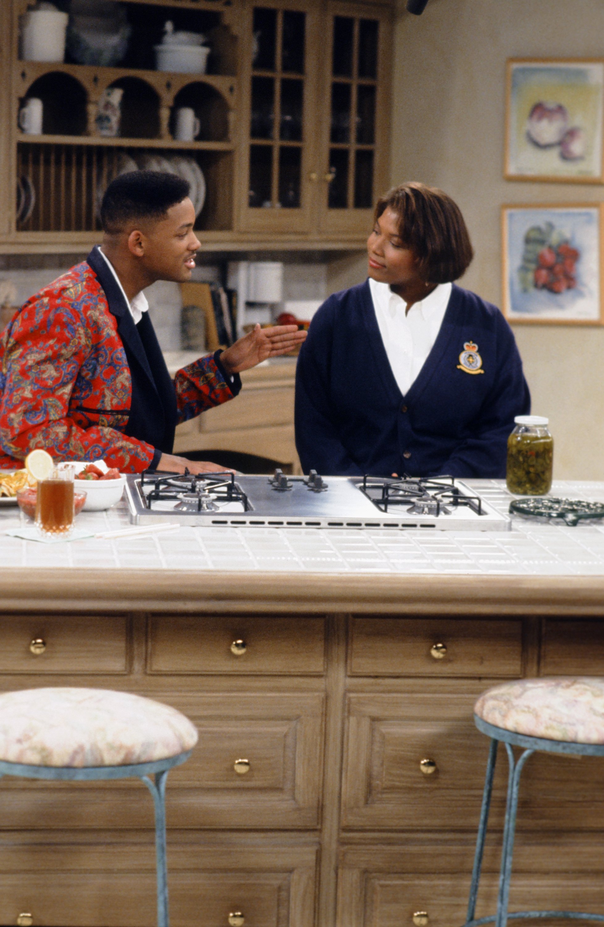 Still of Will Smith and Queen Latifah in The Fresh Prince of Bel-Air (1990)