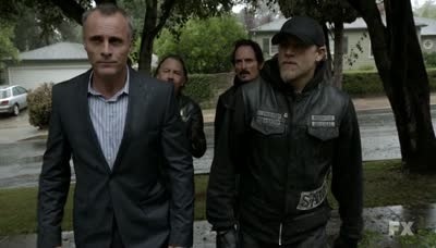 Timothy V Murphy and Charlie Hunnam in Sons of Anarchy.