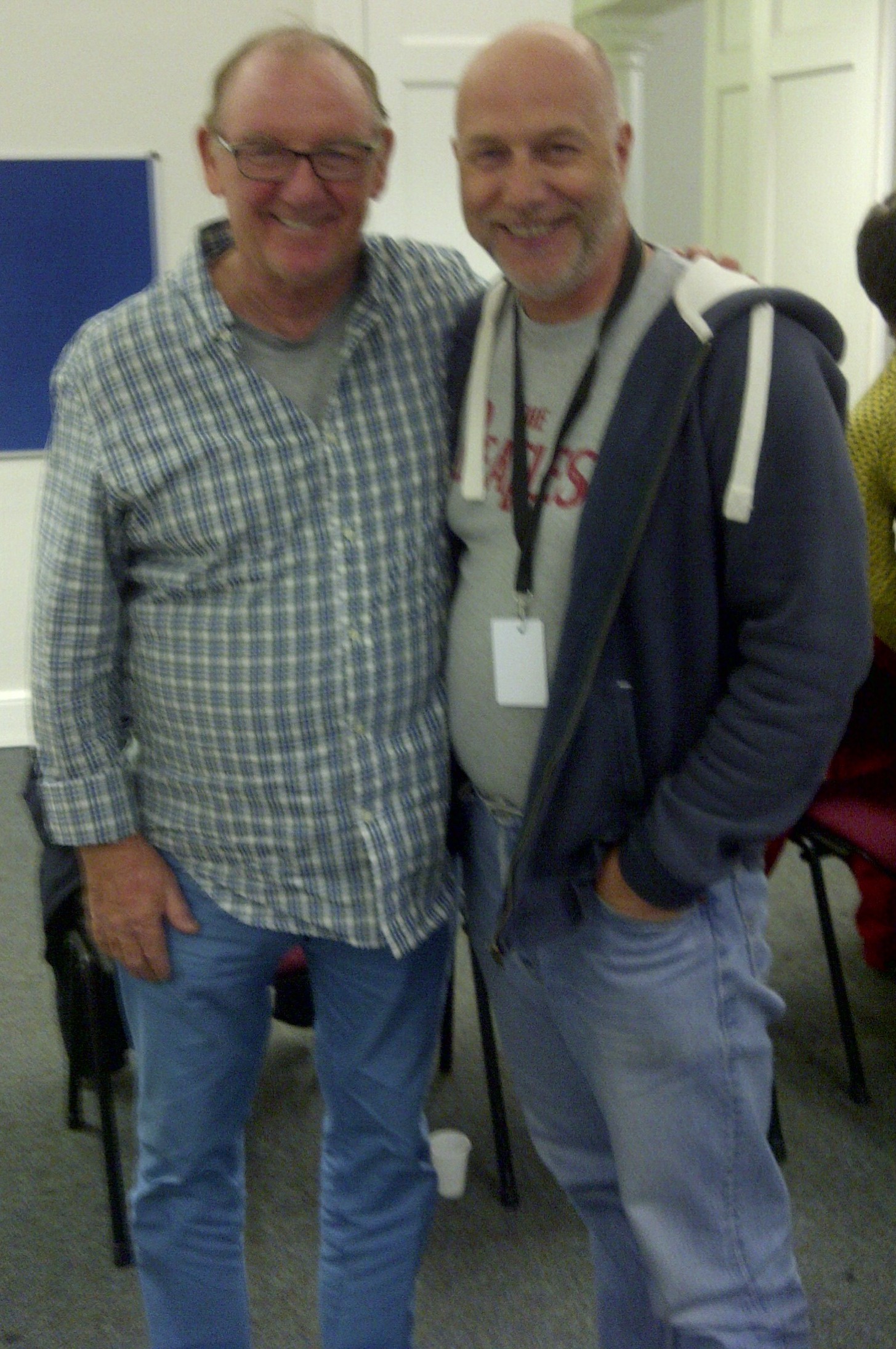 Neil Hillman MPSE with legendary Production Mixer David Macmillan, London, October 12th 2014.