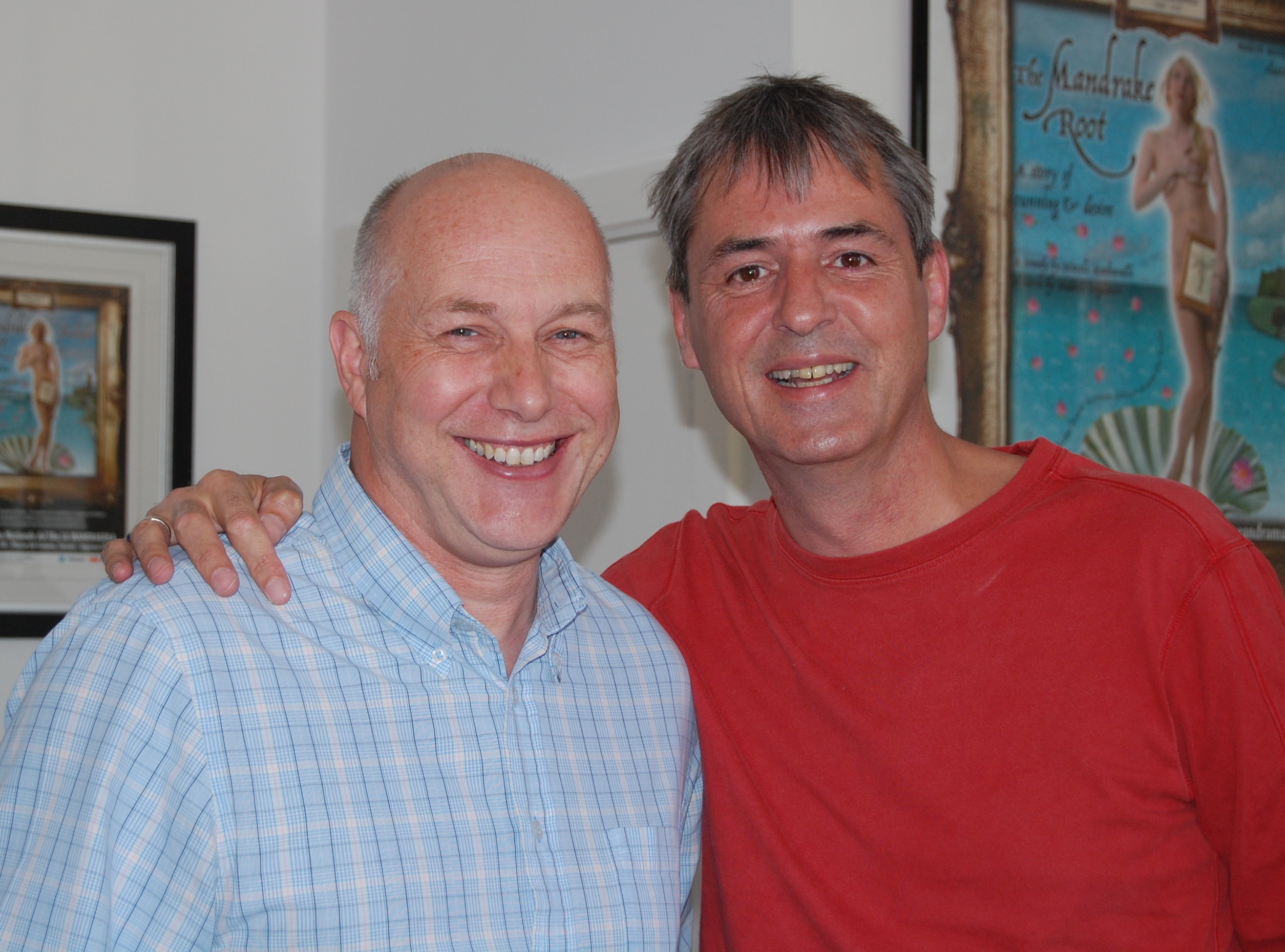 Neil Hillman MPSE with Neil Morrissey at The Audio Suite for the recording of the Tesco radio / TV/ Cinema commercial 