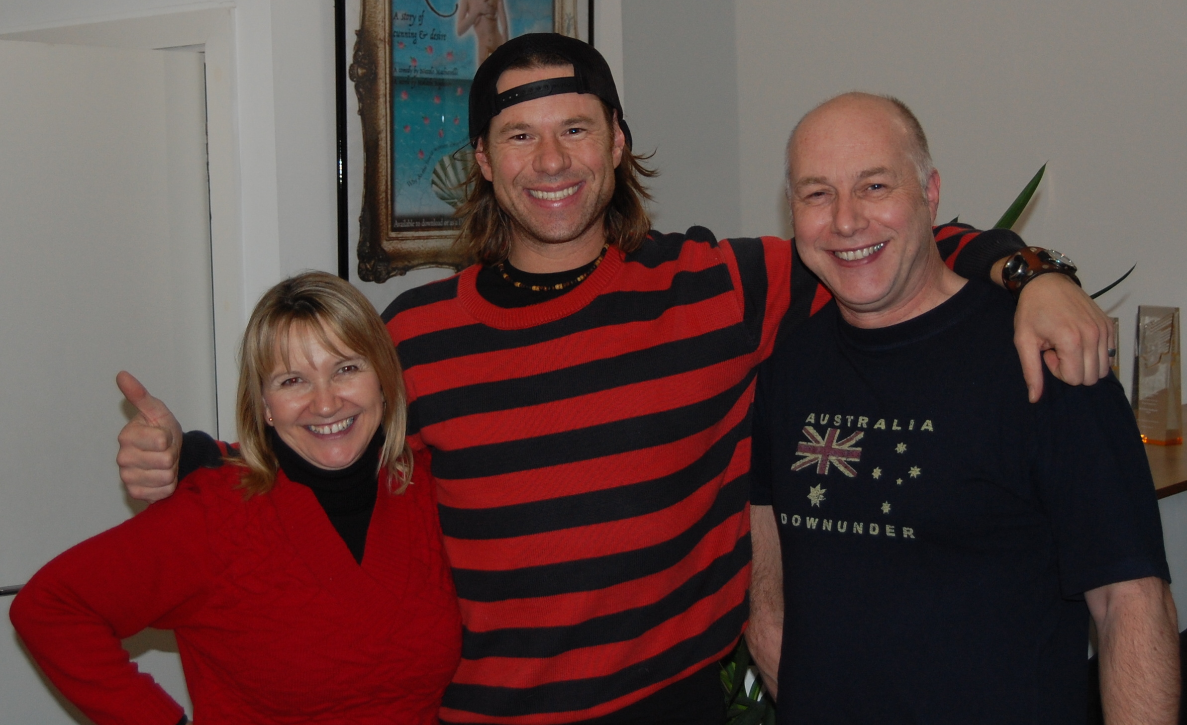 Facility Manager Heather Reinman with Christian Stevenson and Neil Hillman MPSE at The Audio Suite, O'Neill Cold Water Classic session, December 1st, 2010.