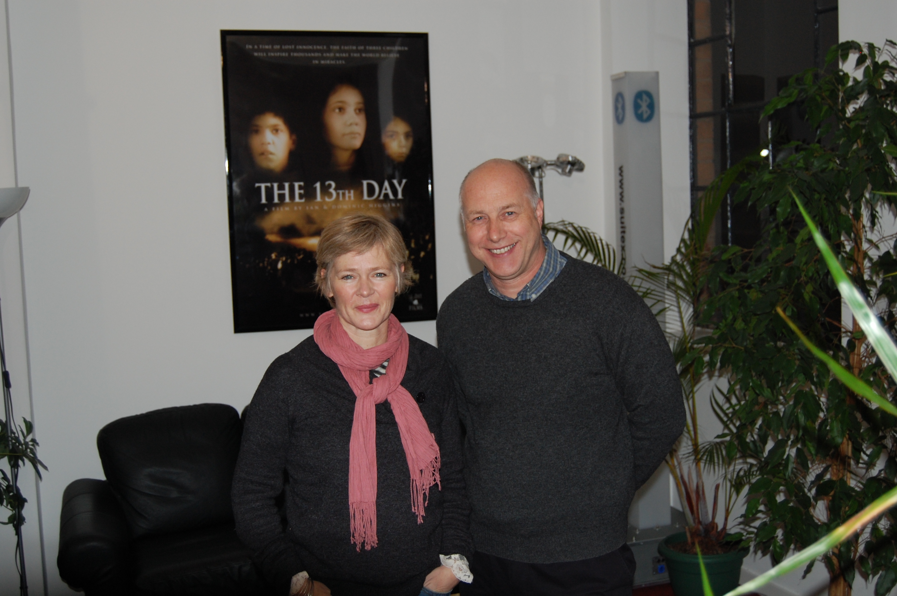 Neil Hillman MPSE with Clare Holman at The Audio Suite for her ADR session on 'Lewis', Series IV, 'Dead of Winter'; 4th February 2010.