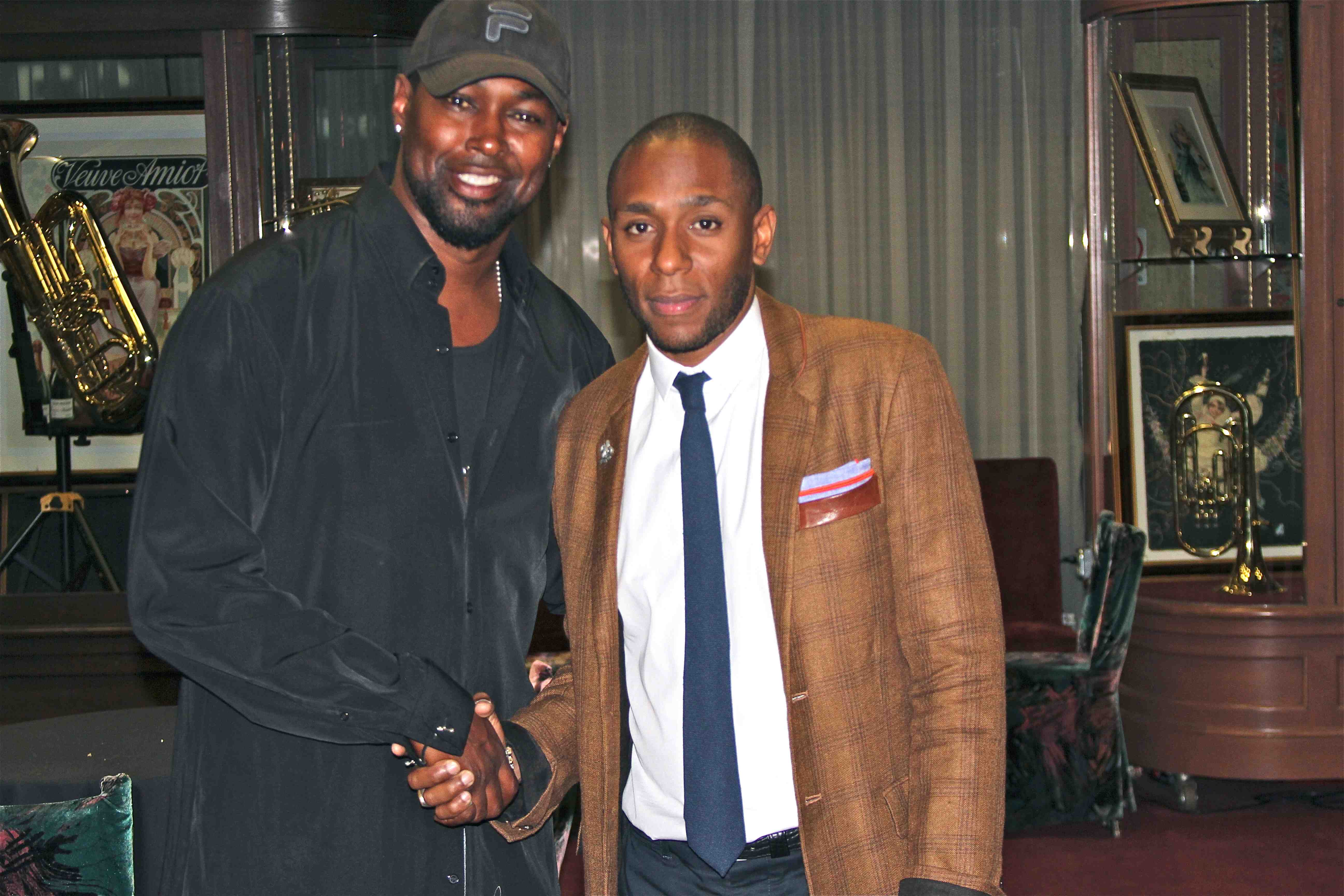 Josef Cannon & Mos Def at the Rehearsal of Leon Ware's upcoming concert @ The Edison in Hollywood California