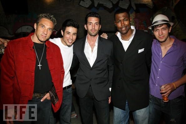 BANGKOK, THAILAND - SEPTEMBER 29: Actors Gary Daniels, Joshi Haas, Adam Karst, Josef Cannon and Theo Metsis attend the Director's party on the fifth day of the Bangkok International Film Festival 2011 at Demo Bar on September 29, 2011 in Bangkok, Tha